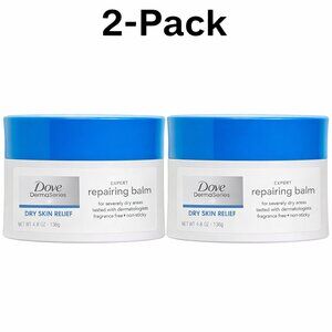Dove Derma Series Dry Skin Relief Expert Repairing Balm 4.8 oz/each Pack of 2!